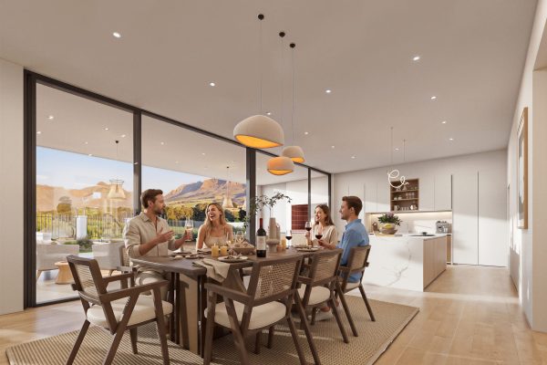 Dining area in a home at the De Heuwelzicht development